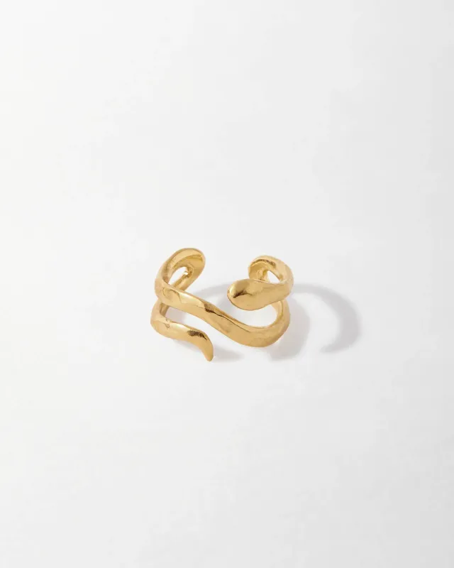 Serpent Sterling Silver Ear Cuff sold by Mulberry and Grand