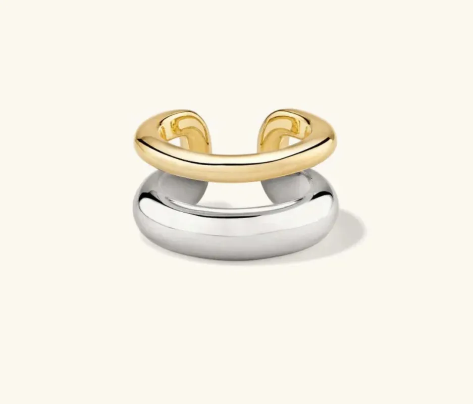 Two-Tone Elegance Sterling Silver Ear Cuff sold by Mulberry and Grand