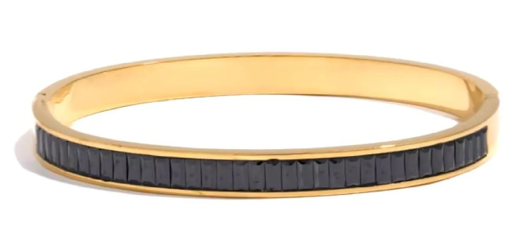 Shiny Cubic Zirconia Bangle Cuff Bracelet sold by Mulberry and Grand