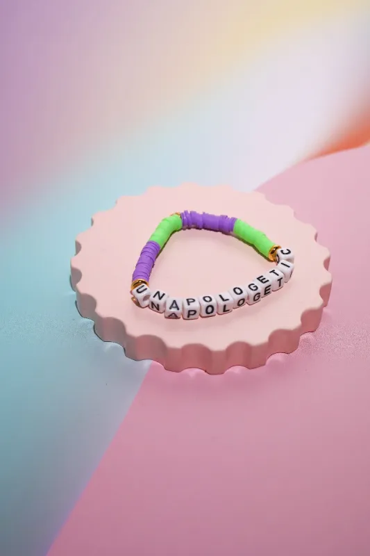 Unapologetic Inspirational Beaded Bracelet sold by Mulberry and Grand
