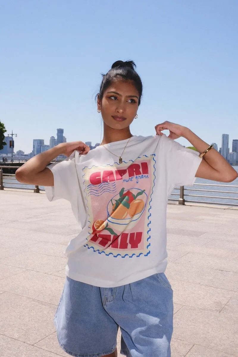 Capri Italy Graphic T-Shirt sold by Mulberry and Grand product image thumbnail 3