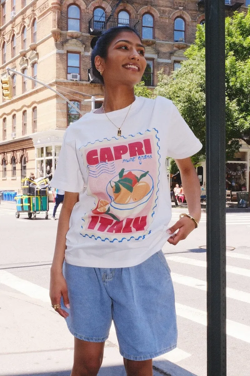 Capri Italy Graphic T-Shirt sold by Mulberry and Grand product image thumbnail 4