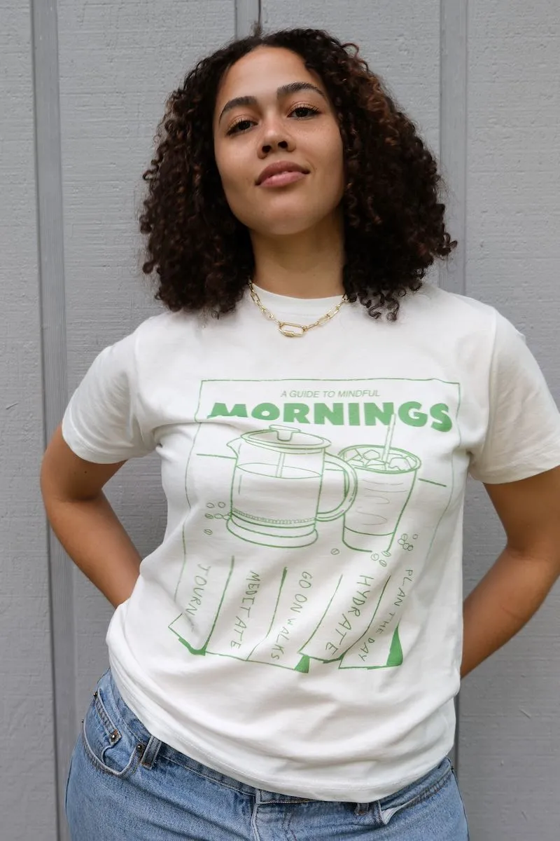Guide to Mindful Mornings Graphic T-Shirt sold by Mulberry and Grand product image thumbnail 2