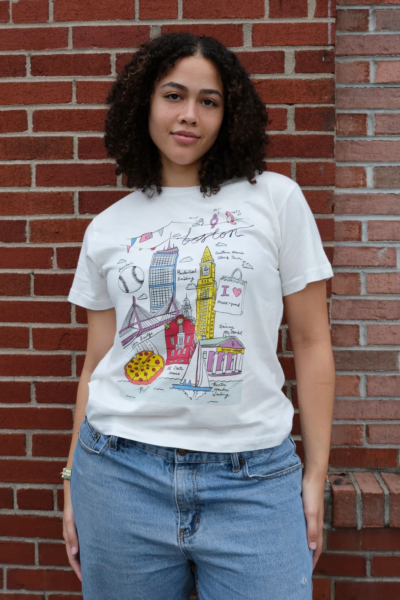 Boston Illustration T-shirt sold by Mulberry and Grand