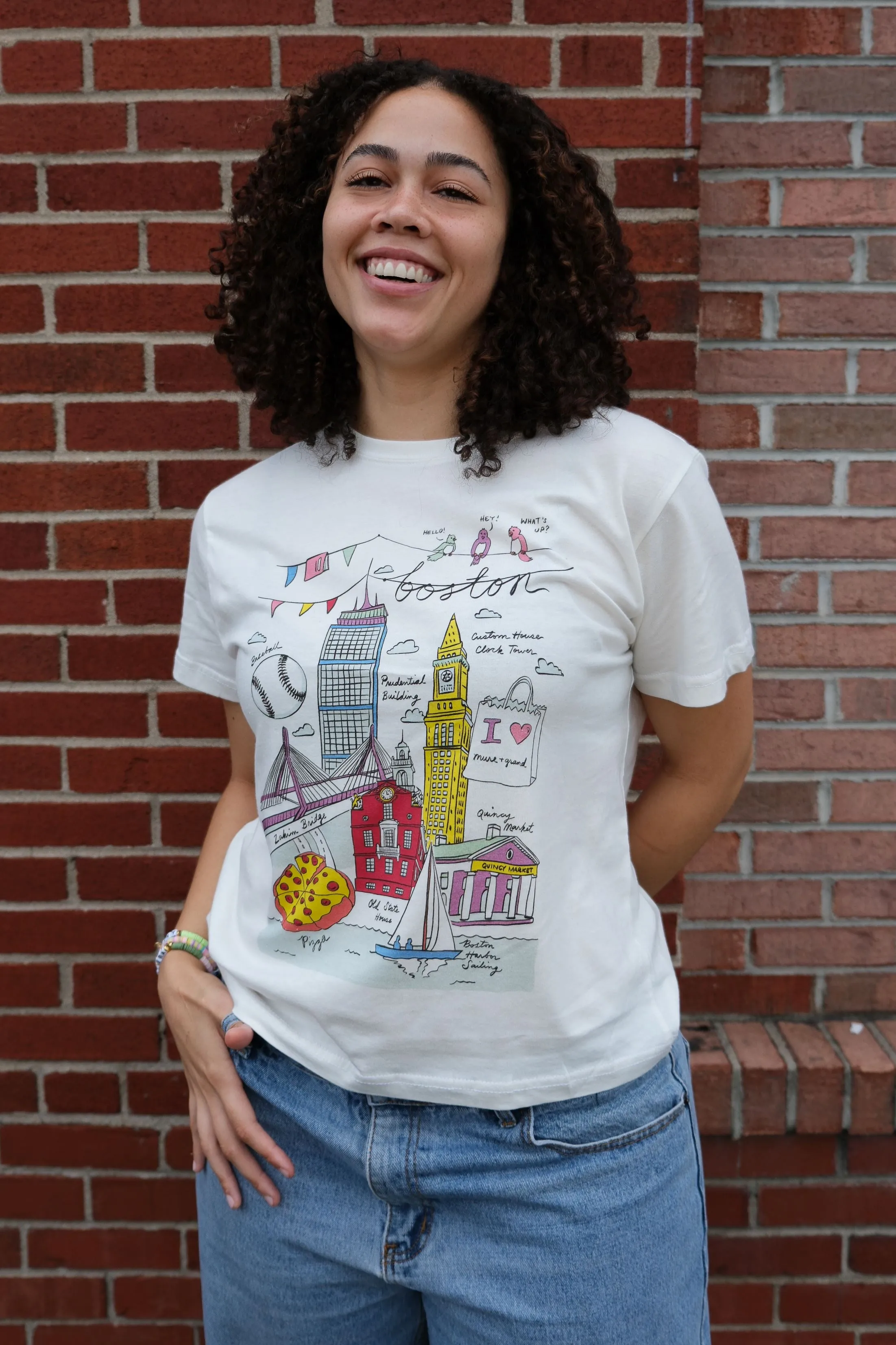 Boston Illustration T-shirt sold by Mulberry and Grand product image thumbnail 2