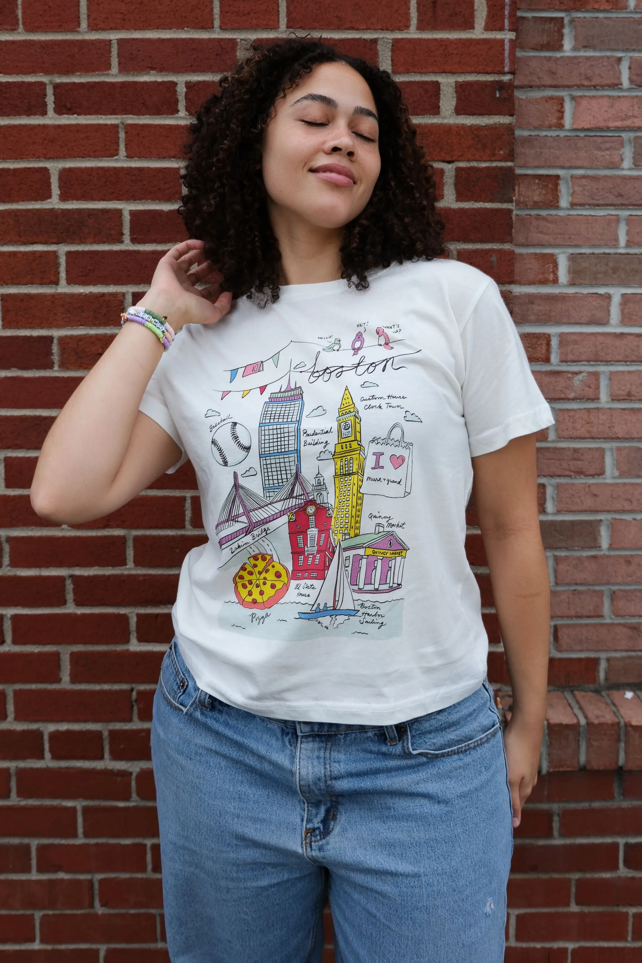 Boston Illustration T-shirt sold by Mulberry and Grand product image thumbnail 3