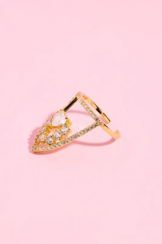 Crystal Chic Nail Ring sold by Mulberry and Grand