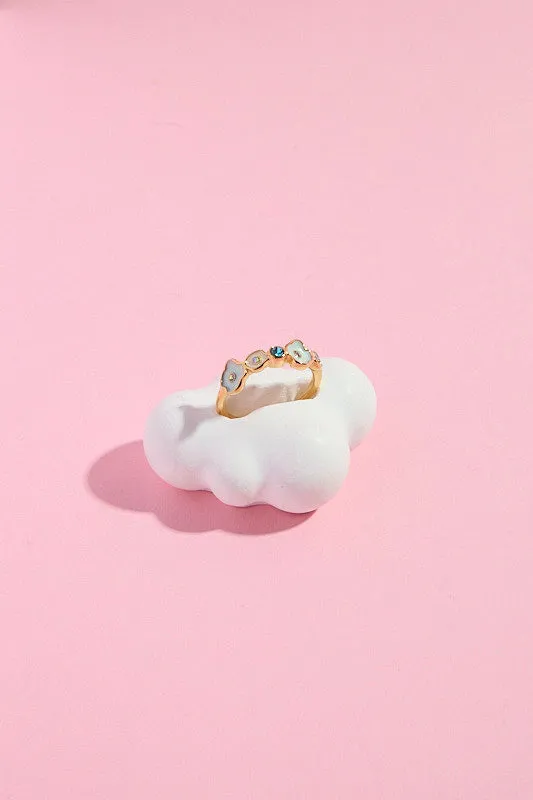 Colorful Daisy Flower Stacking Ring sold by Mulberry and Grand