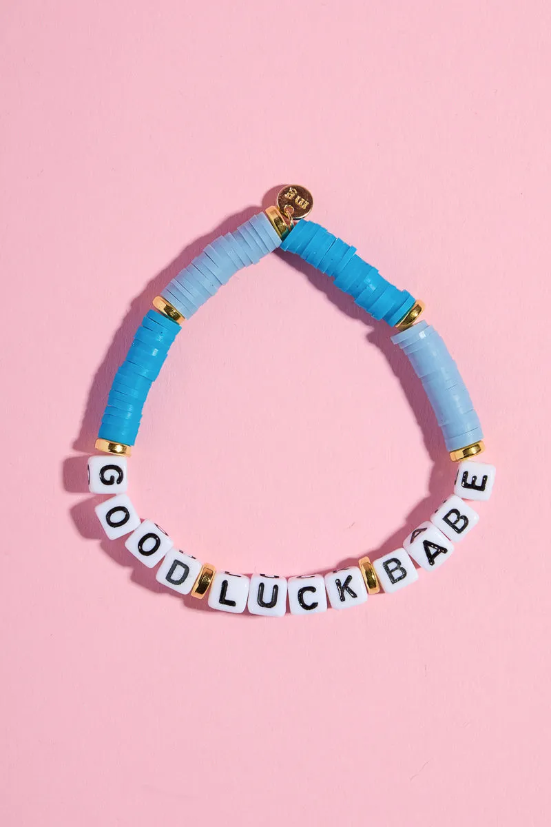 Good Luck Babe Inspirational Beaded Bracelet sold by Mulberry and Grand