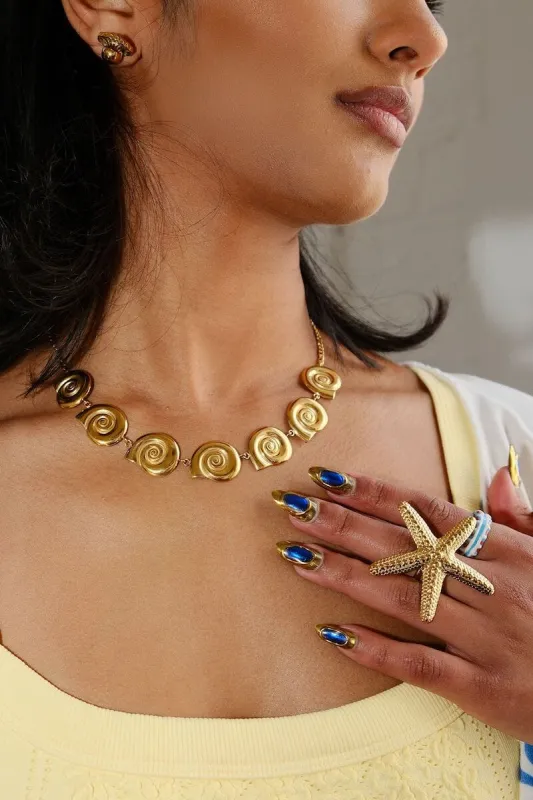 Malibu Starfish Adjustable Stacking Ring sold by Mulberry and Grand