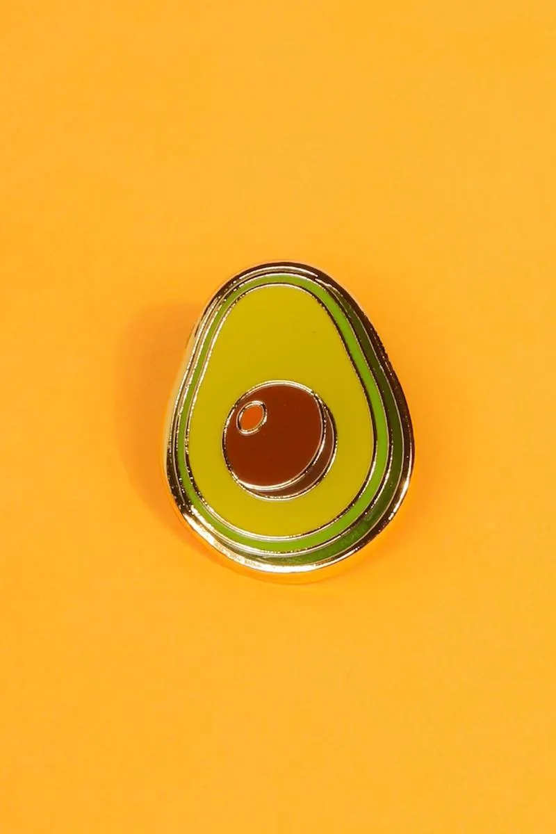 Avocado Enamel Pin sold by Mulberry and Grand