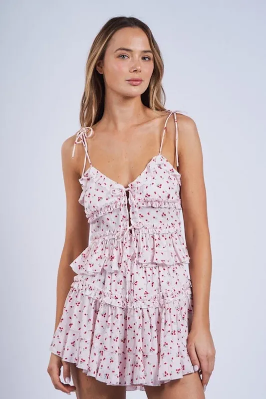 Roamer Lovely Cherry Print Crop Top sold by Mulberry and Grand