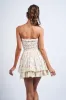 Palmer Strapless Pleated Bust Tube Mini Dress sold by Mulberry and Grand