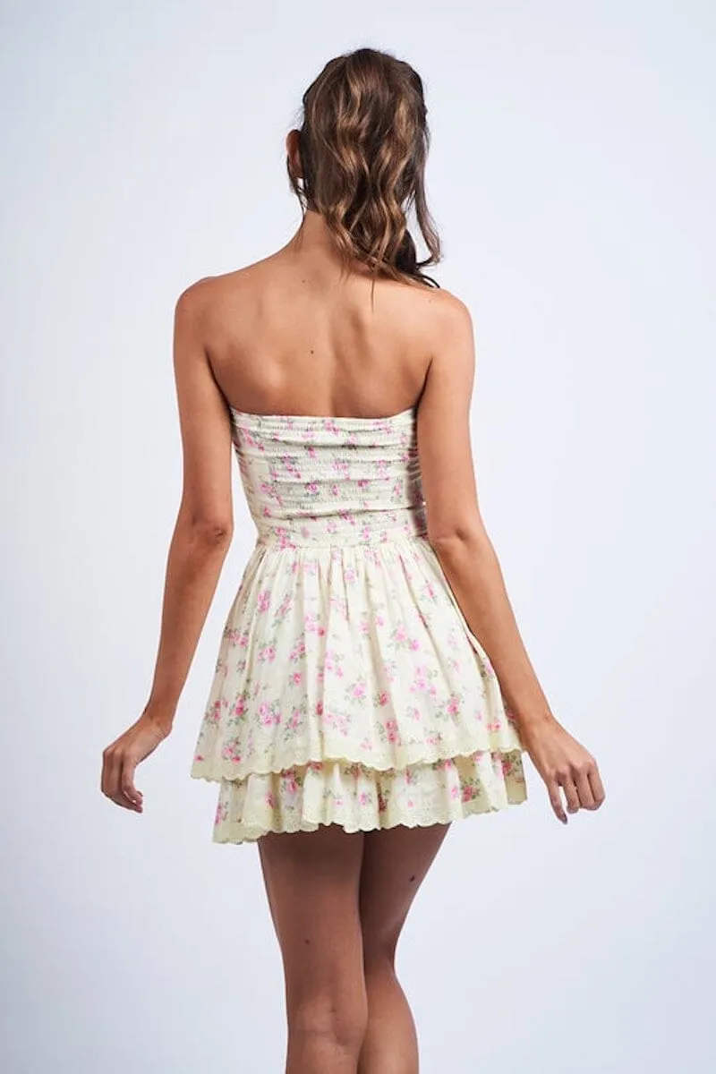 Palmer Strapless Pleated Bust Tube Mini Dress sold by Mulberry and Grand product image thumbnail 2