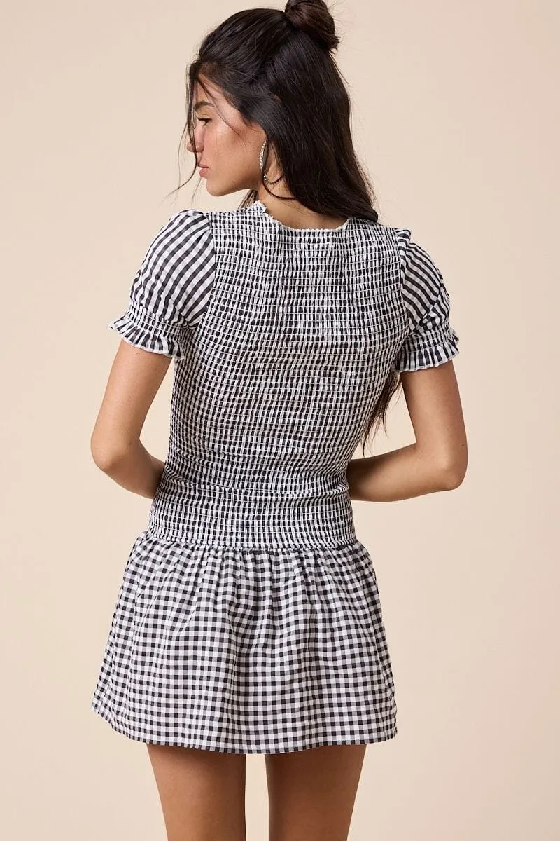 Fayruz Plaid Crew Neck Fit&Flare Mini Dress sold by Mulberry and Grand product image thumbnail 3