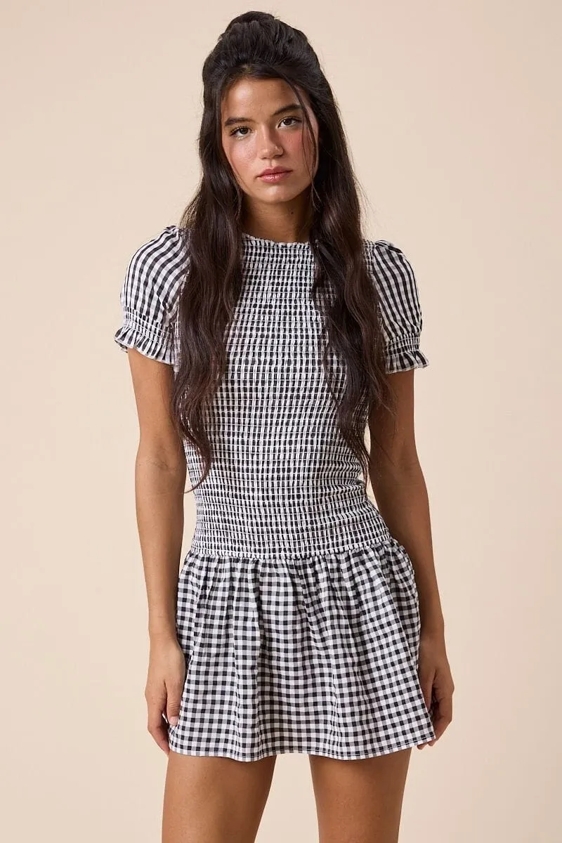 Fayruz Plaid Crew Neck Fit&Flare Mini Dress sold by Mulberry and Grand product image thumbnail 2