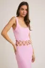 Ania Square Neck Sleeveless Crochet Midi Dress sold by Mulberry and Grand