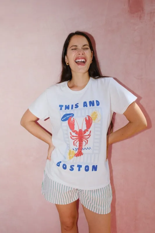 This and Boston Graphic T-shirt sold by Mulberry and Grand