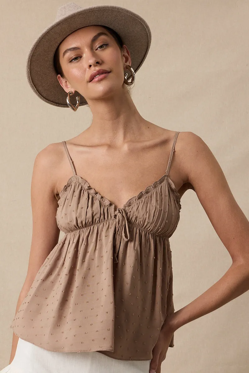 Yuna Sweetheart Front & Back Tie Top sold by Mulberry and Grand