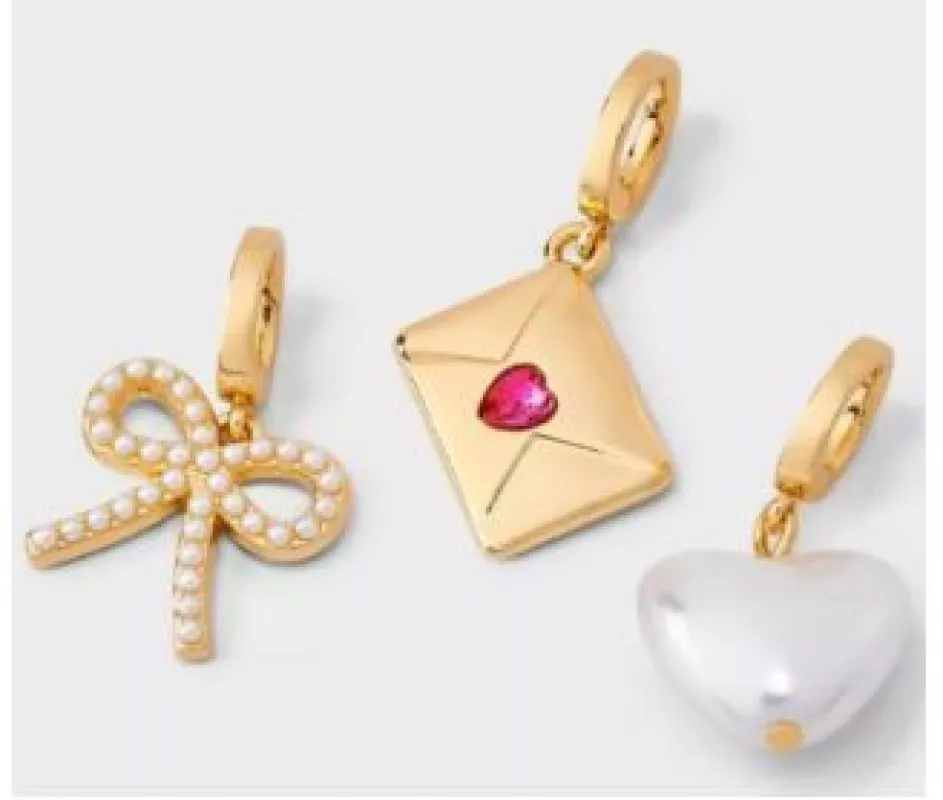 Pearl Bow Charm With Spring Clip sold by Mulberry and Grand