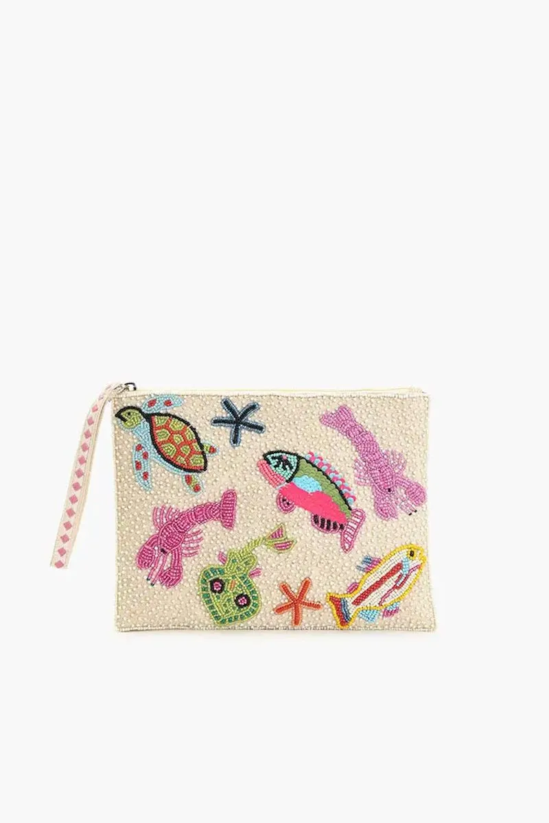 Underwater Tales Beaded Wristlet sold by Mulberry and Grand