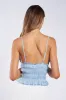 Nixie Stripe Sweetheart Smocked Crop Top sold by Mulberry and Grand