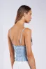Nixie Stripe Sweetheart Smocked Crop Top sold by Mulberry and Grand