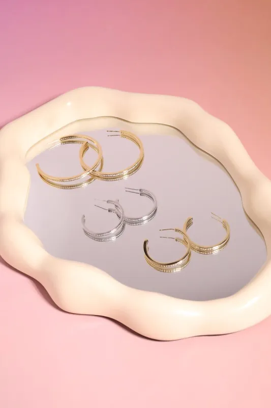 Crystal Large Hoop Earring sold by Mulberry and Grand