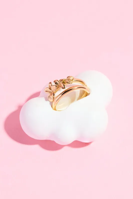 Orchid Oasis Midi Ring sold by Mulberry and Grand