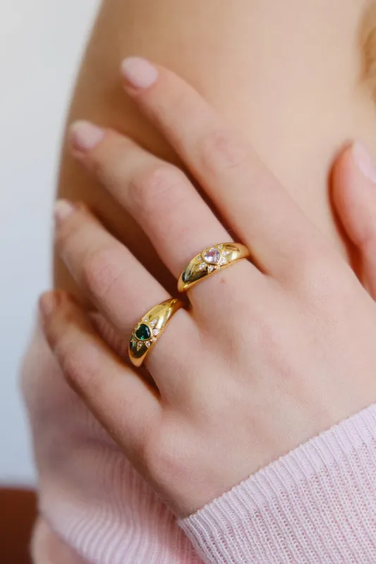 Heart on Fire Pavé Sterling Silver Ring sold by Mulberry and Grand