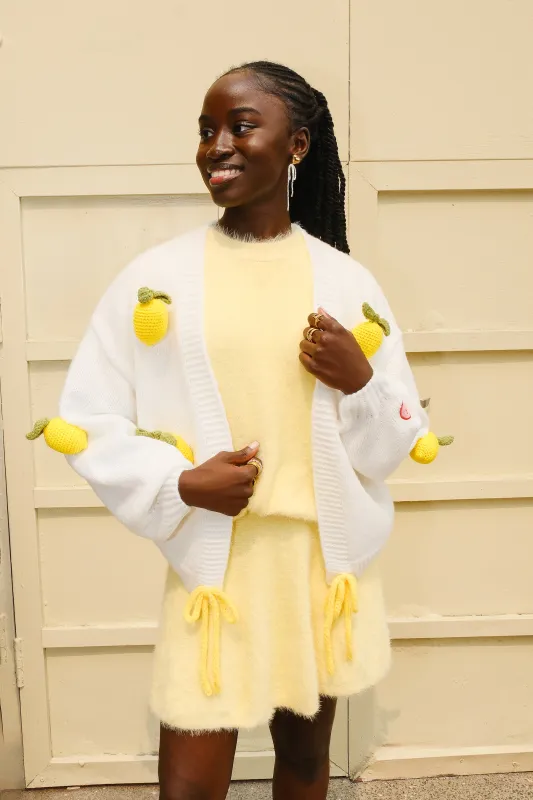 Main Squeeze Puff Cardigan sold by Mulberry and Grand