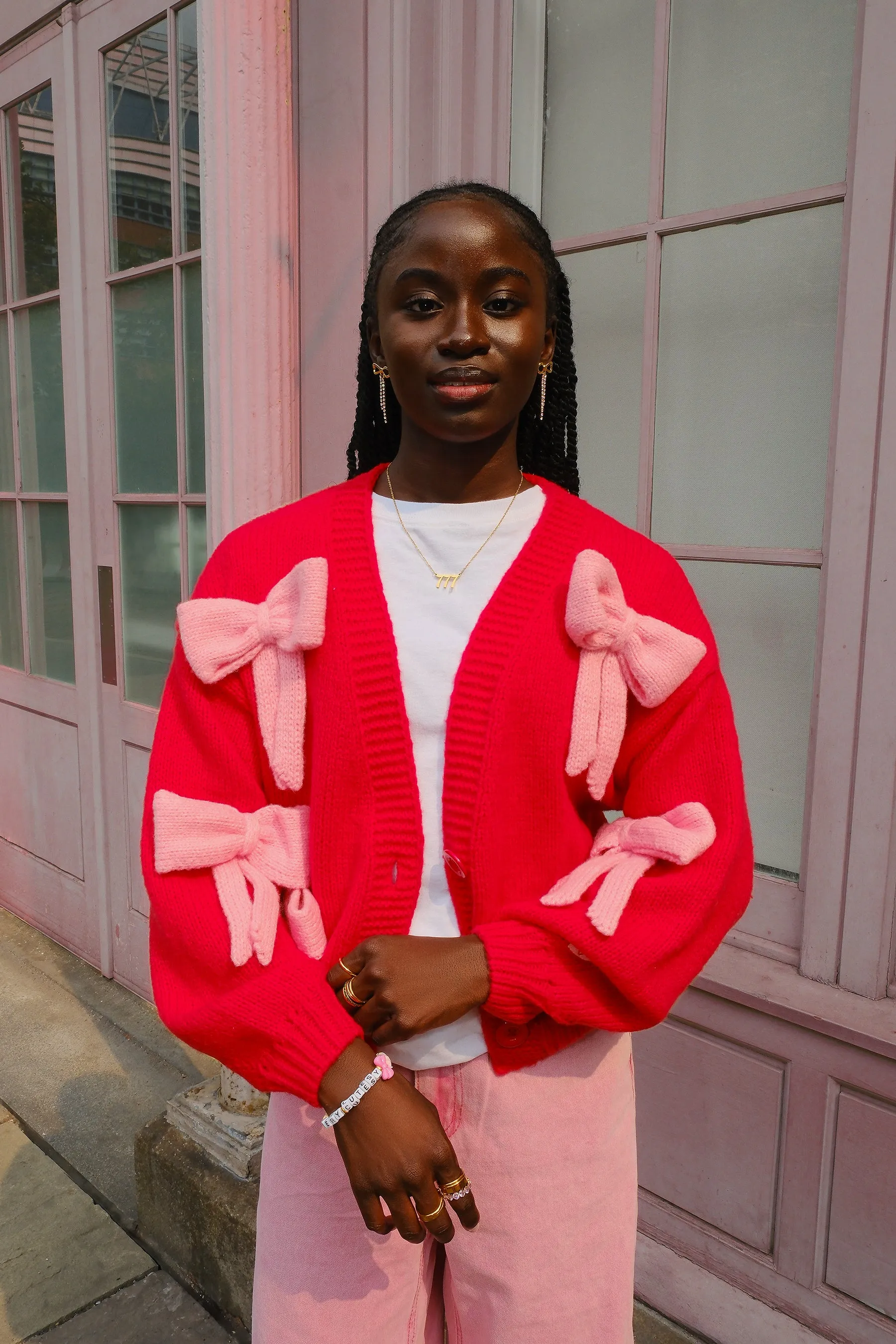 XOXO Puff Cardigan sold by Mulberry and Grand product image thumbnail 2