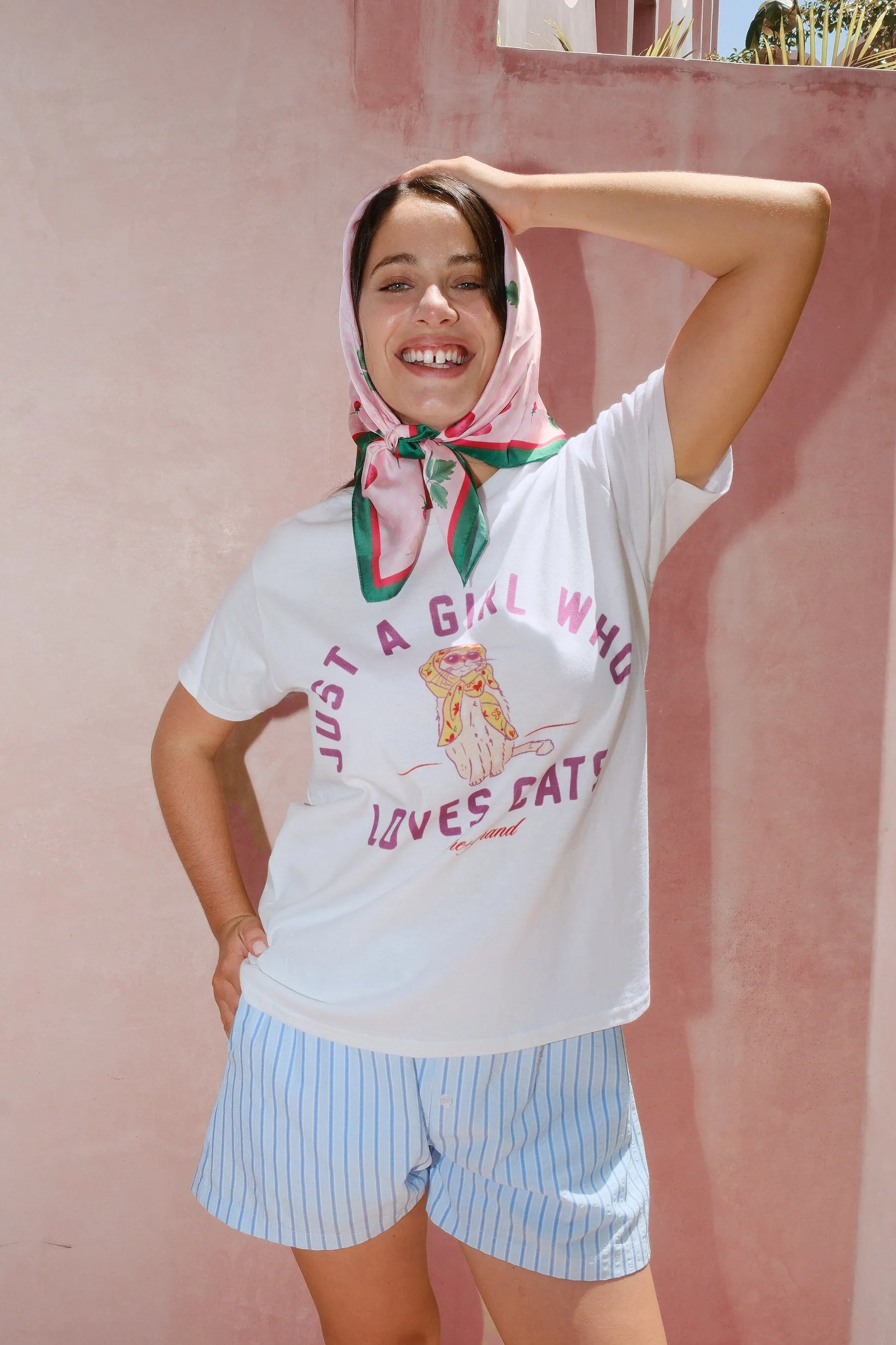 Just a Girl Who Loves Cats Graphic T-shirt sold by Mulberry and Grand