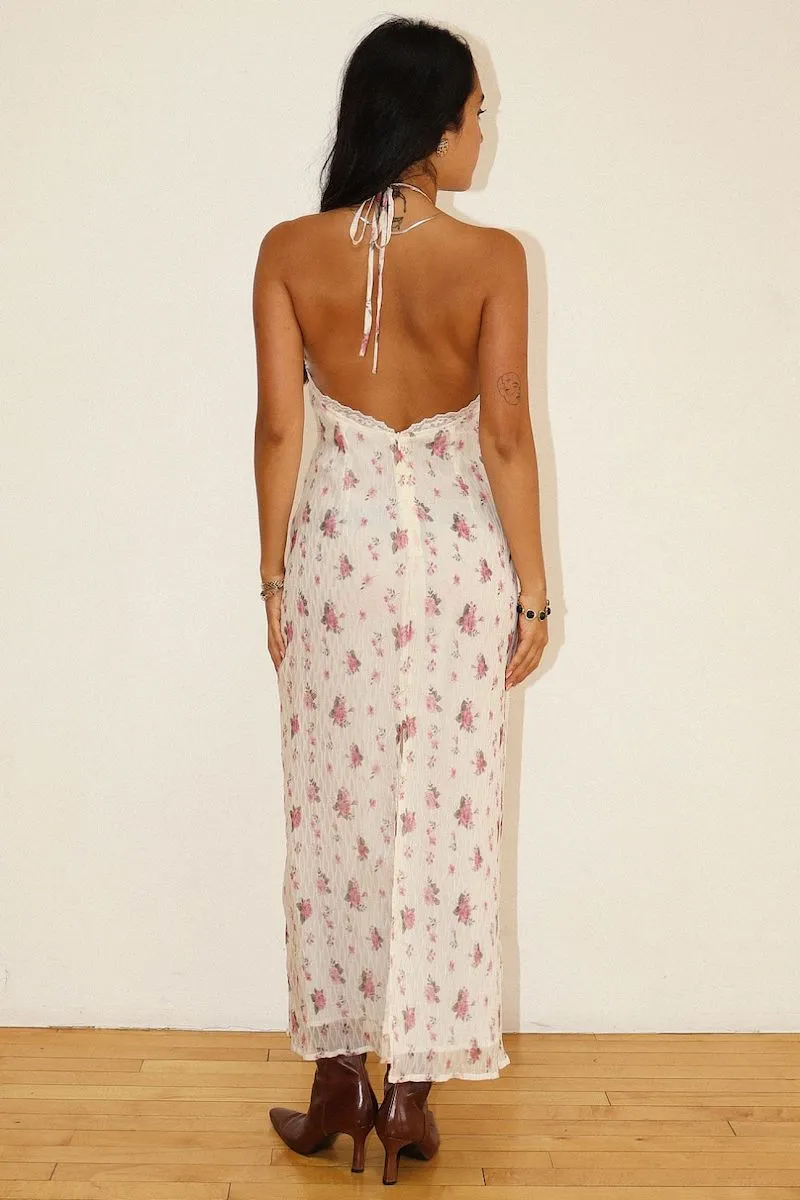 Inaya Floral Lace Halter Maxi Dress sold by Mulberry and Grand product image thumbnail 3