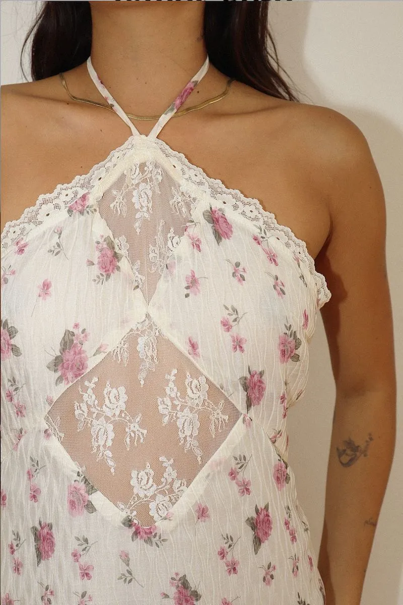 Inaya Floral Lace Halter Maxi Dress sold by Mulberry and Grand product image thumbnail 2