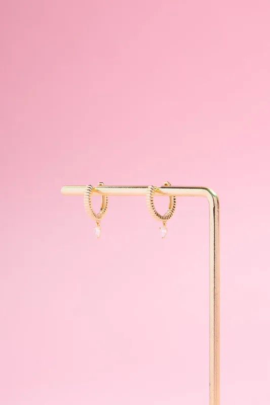 Water Drop Sterling Silver Charm Dangle Earrings made by Mulberry and Grand