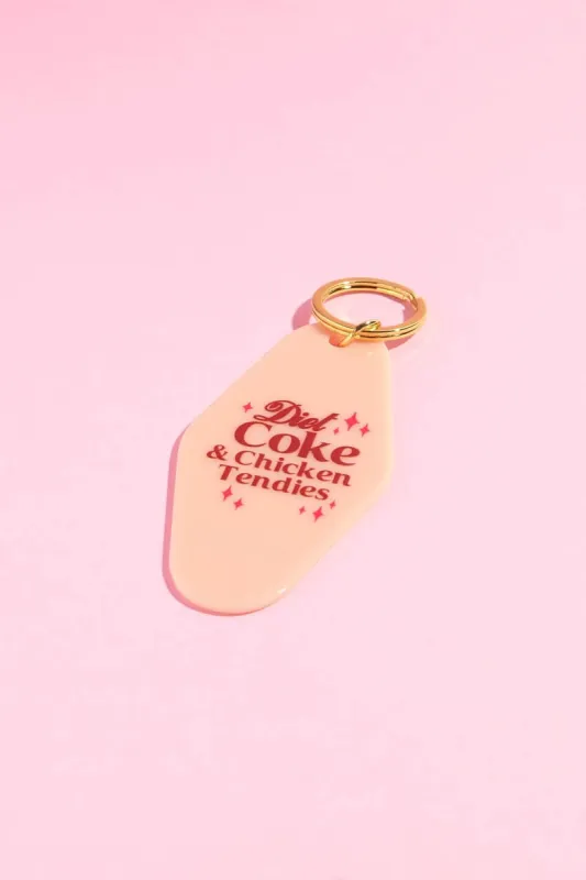 Diet Coke & Chicken Tendies Motel Keychain sold by Mulberry and Grand