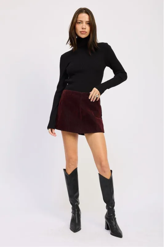 Lainey Mini Suede Skort sold by Mulberry and Grand