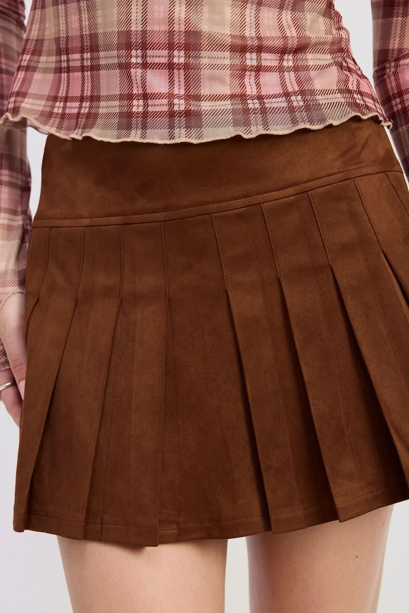 Vivian Suede Mini Pleaded Skirt sold by Mulberry and Grand product image thumbnail 5