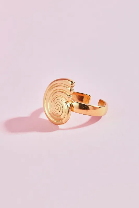 Seashell Swirl Adjustable Stacking Rings sold by Mulberry and Grand
