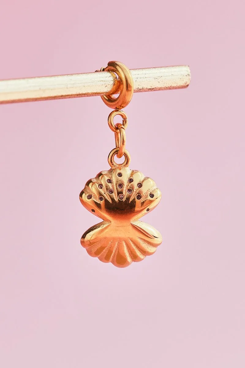Pearl Shell Charm With Spring Clip sold by Mulberry and Grand product image thumbnail 2