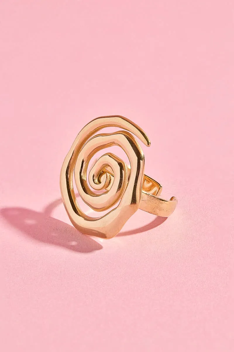 Spiral Flow Band Adjustable Stacking Rings sold by Mulberry and Grand