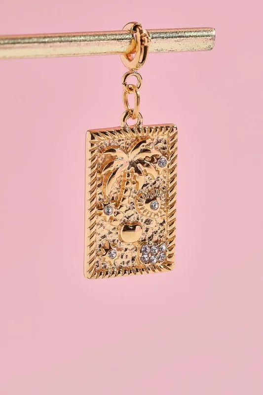 Palm Tree Charm With Spring Clip sold by Mulberry and Grand