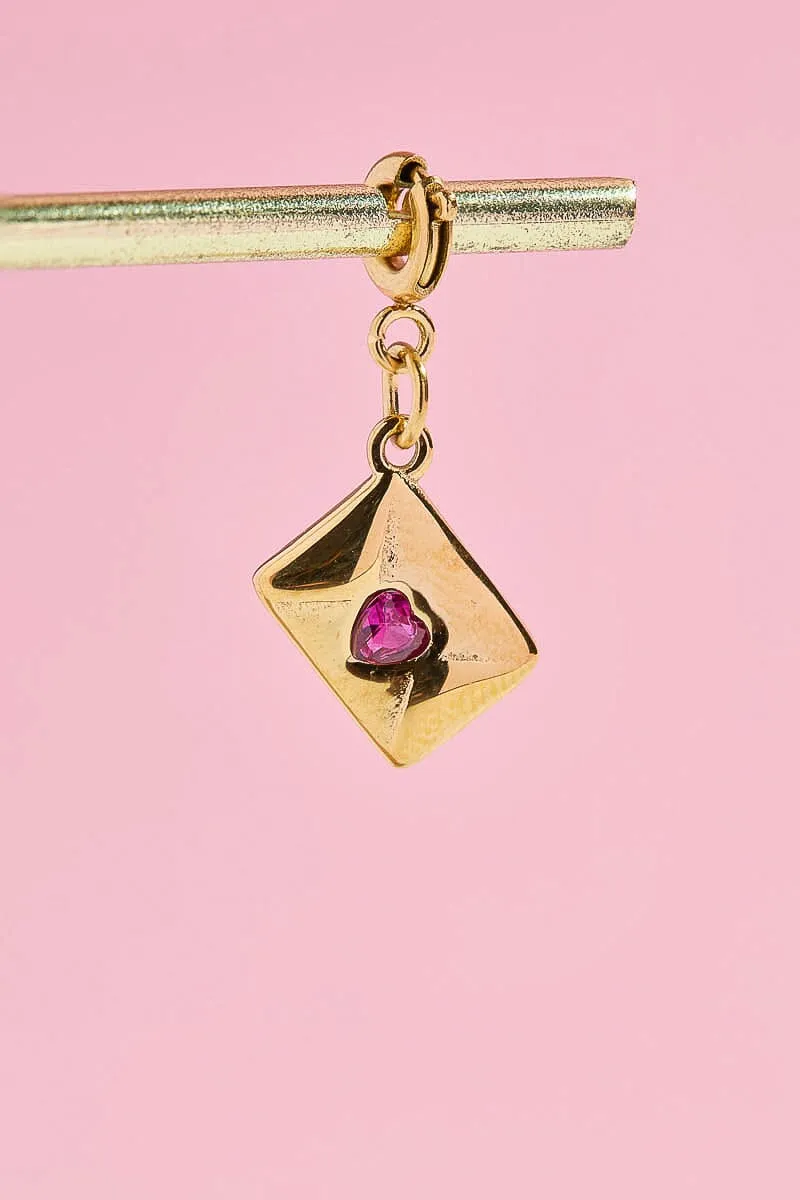 Envelope Charm With Spring Clip sold by Mulberry and Grand