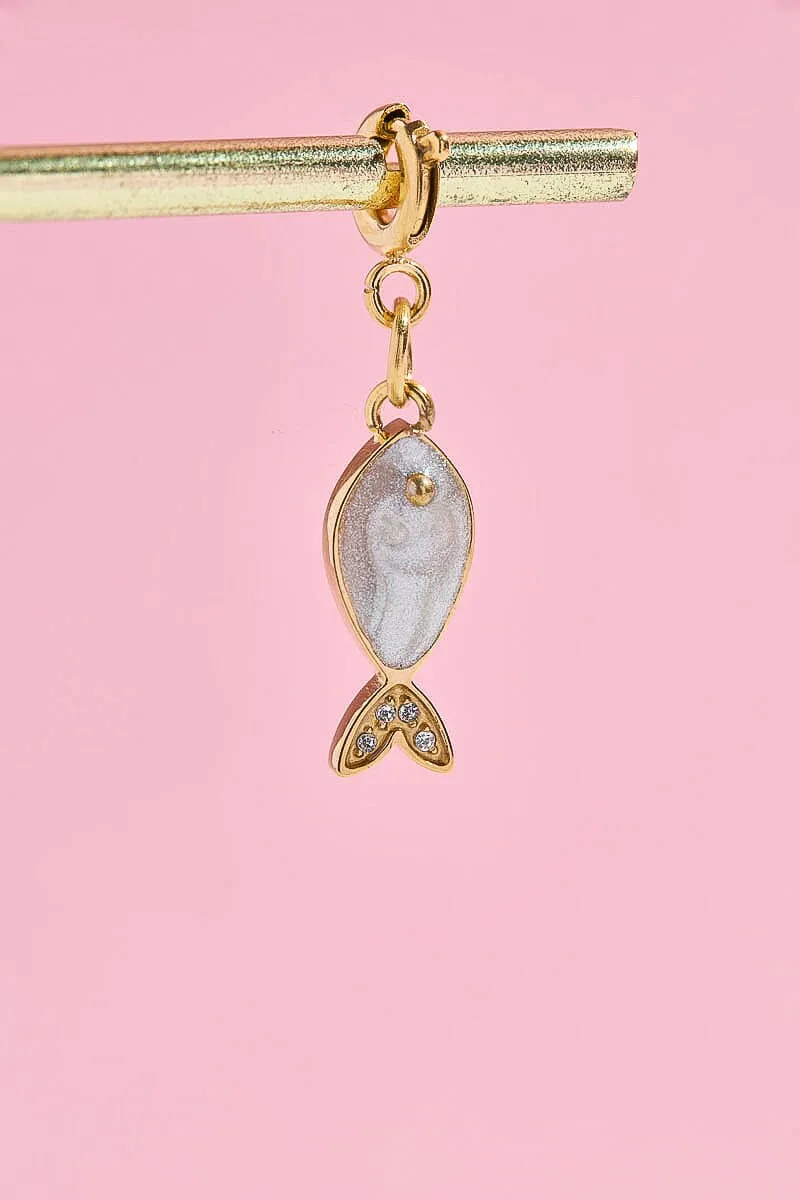 Fish Charm With Spring Clip sold by Mulberry and Grand