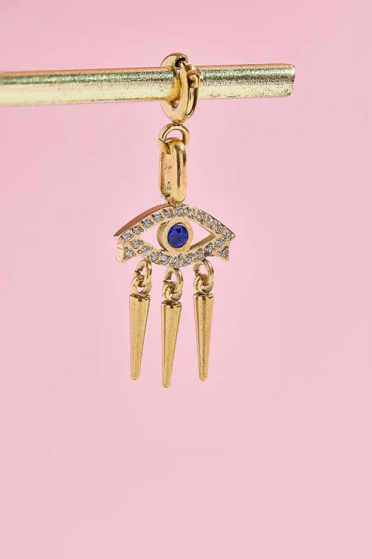 Evil Eye Charm With Spring Clip sold by Mulberry and Grand