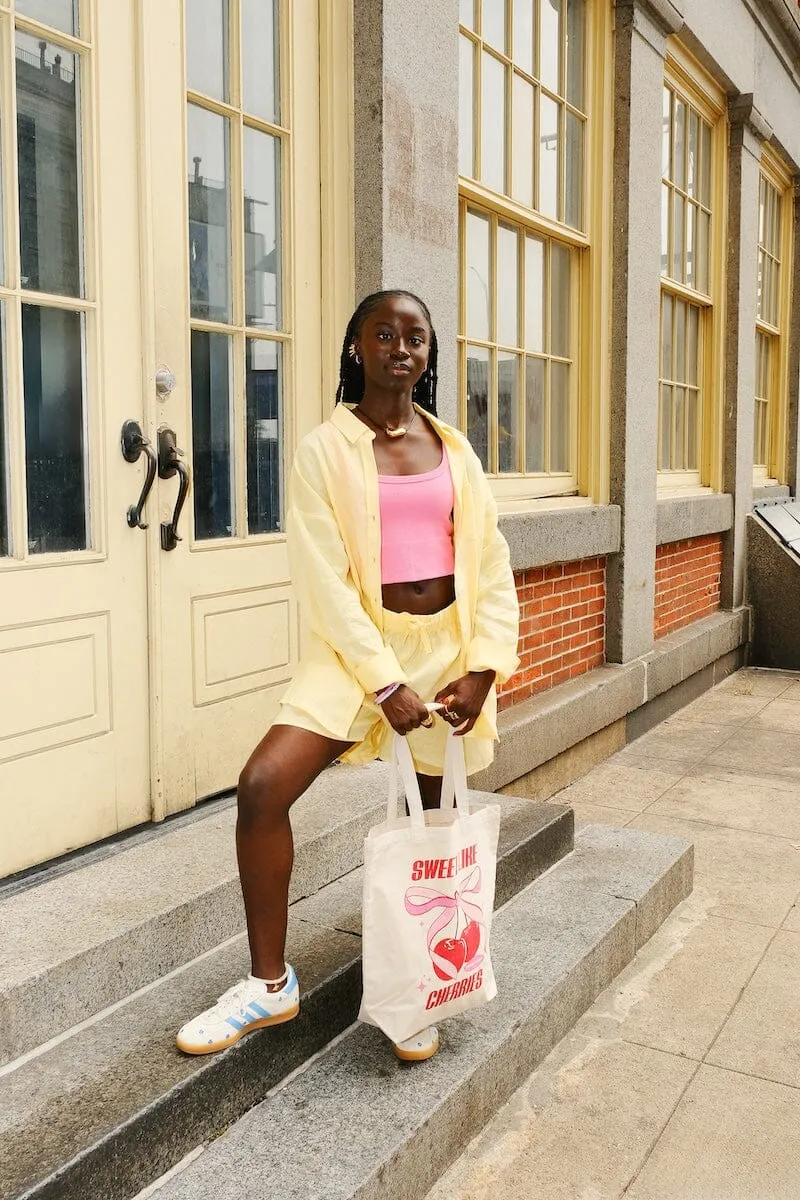 Capri Butter Yellow Linen Button Down and Short Set sold by Mulberry and Grand product image thumbnail 5