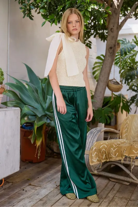 Sadaf Satin Track Striped Pants sold by Mulberry and Grand