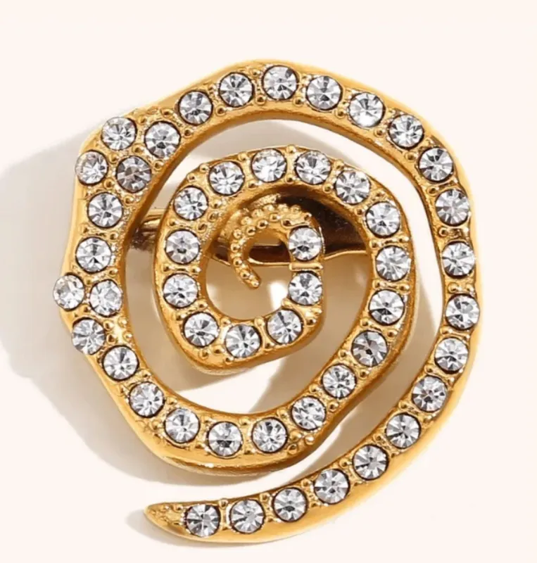 Diamond Spiral Brooches sold by Mulberry and Grand