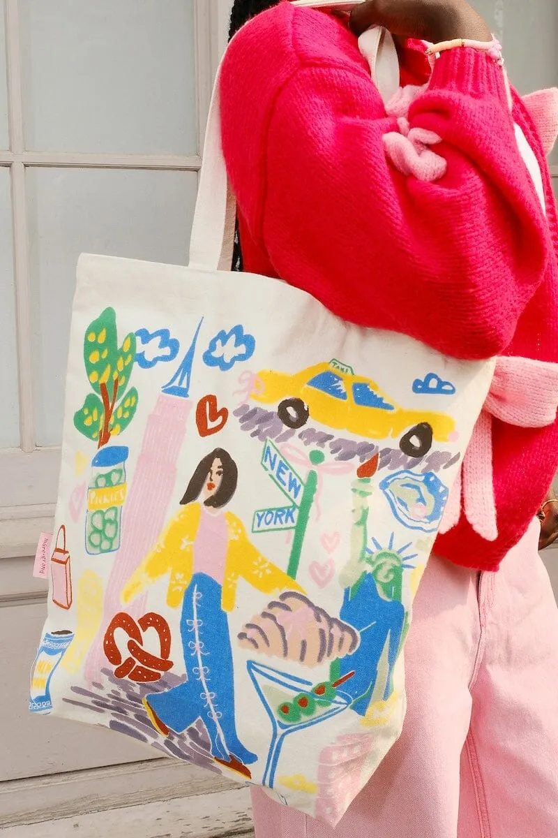 New York Sketchbook Tote Bag sold by Mulberry and Grand